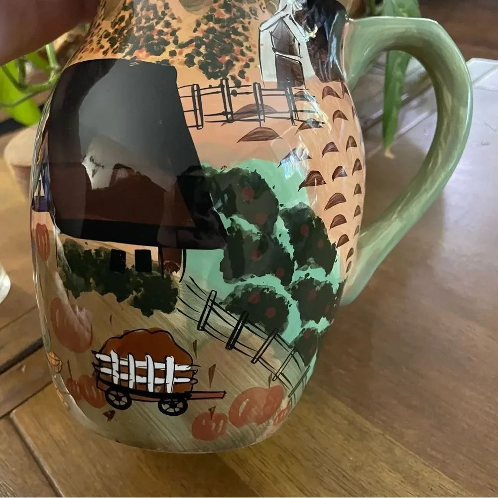 Vintage WCL Autumn Harvest Farm Pitcher - Picture 4 of 15